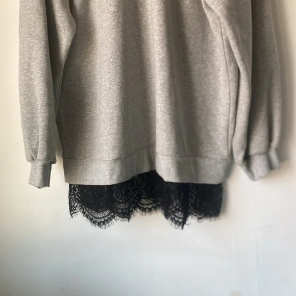 NWT Anthro Pilcro XL Crew Lace Pullover Sweatshirt - Picture 7 of 15